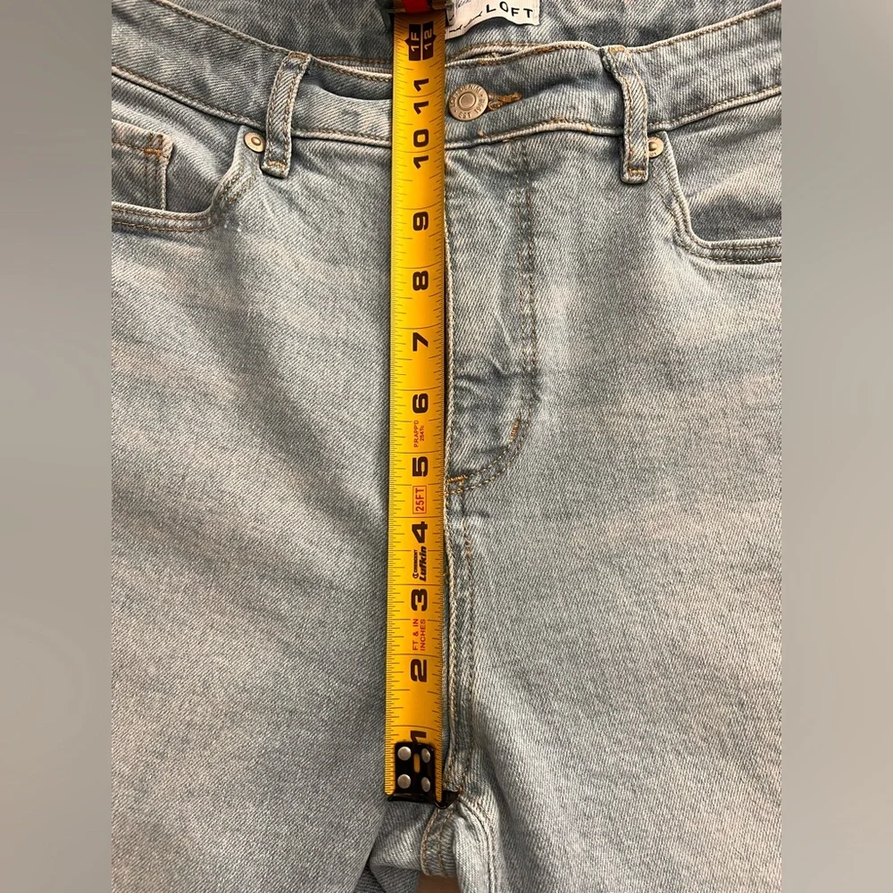 LOFT Light Blue The Kick Crop Denim Jeans, Size 30/10 - Picture 8 of 12